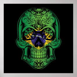 ブラジルスカルバラ国旗 ポスター