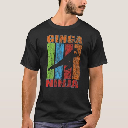 ブラジルダンス空手スポーツ戦闘機カポエ Tシャツ (正面)