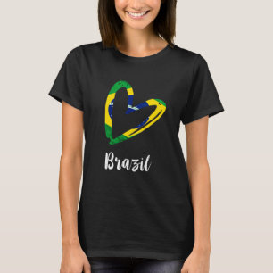 ブラジルハートラブブラジルプライドブラジル根 Tシャツ