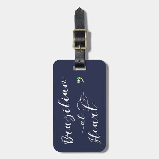 ブラジルハート荷物預かりテンプレートブラジル ラゲッジタグ (正面縦)