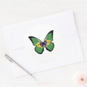 ブラジルバタフライ国旗 ラウンドシール (封筒)