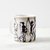 ブラジルバヒア絵を描アート:ウッド&フェスティバルカルト コーヒーマグカップ (正面左)