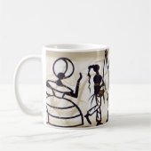 ブラジルバヒア絵を描アート:ウッド&フェスティバルカルト コーヒーマグカップ (左)