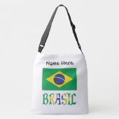 ブラジルバンディエラドゥブラシパーソナライズされたル クロスボディバッグ (裏面)