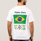 ブラジルバンデラブラシパーソナライズされたル Tシャツ (裏面)