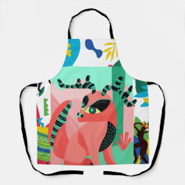 ブラジルフォックスオールオーバープリントエプロン エプロン