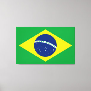ブラジルフラグの拡大キャンバス印刷 キャンバスプリント