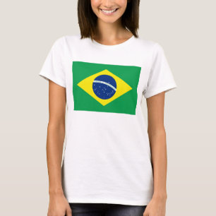 ブラジルフラグxマップTシャツ Tシャツ