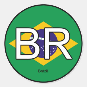 ブラジルブラジルのユーロのステッカー ラウンドシール