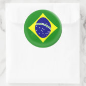 ブラジルブラジル国旗6個 ラウンドシール (バッグ)