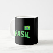 ブラジルプライドブラジル国国際的旗C コーヒーマグカップ (正面左)