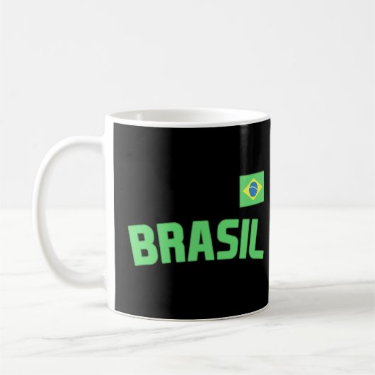 ブラジルプライドブラジル国国際的旗C コーヒーマグカップ (左)