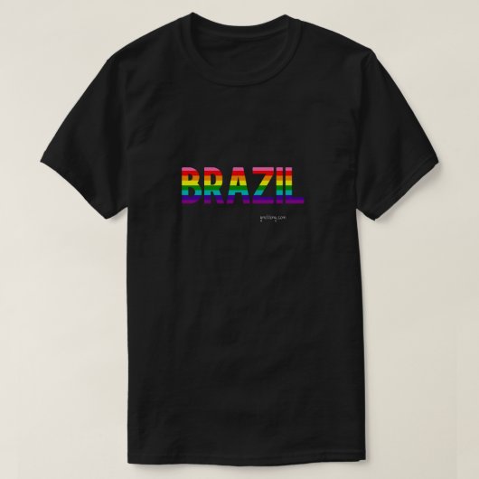 ブラジルプライドTシャツ |レインボーフラグ Tシャツ (デザイン正面)