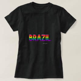 ブラジルプライドTシャツ |レインボー国旗W. Tシャツ