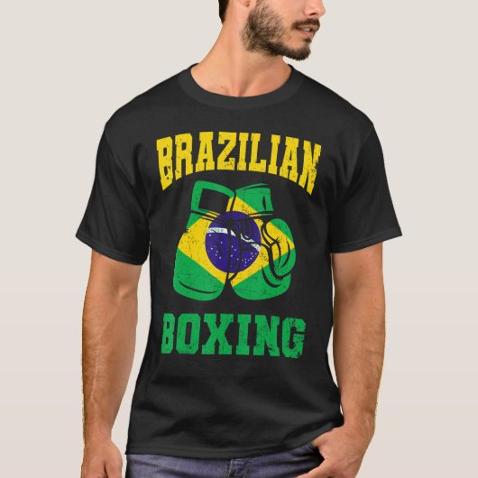 ブラジルボクシンググローブブラジルプライドメンズウーメン Tシャツ (正面)