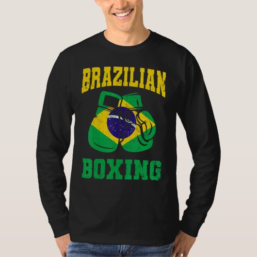 ブラジルボクシンググローブブラジルプライドメンズウーメン Tシャツ (正面)