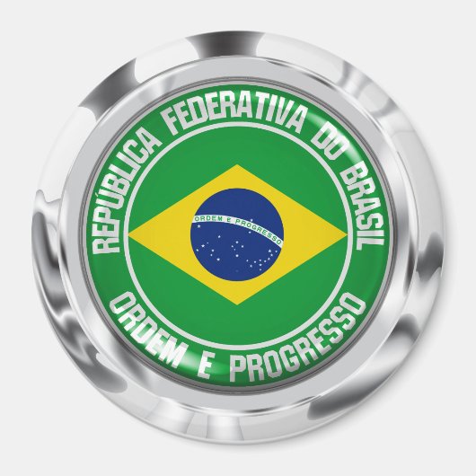 ブラジルラウンドエンブレム マグネット (正面)