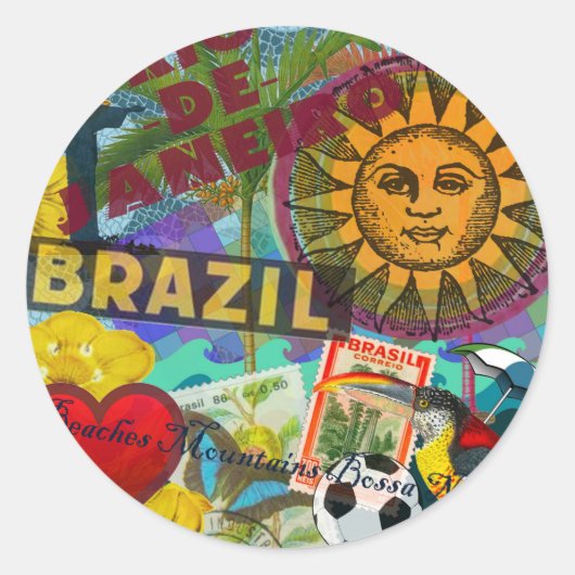 ブラジルリオデジャニエロサントラベルアーカラフルト ラウンドシール (正面)