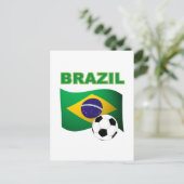 ブラジルワールドカップTシャツ国旗 ポストカード (スタンド正面)