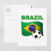 ブラジルワールドカップTシャツ国旗 ポストカード (正面/裏面)