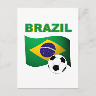 ブラジルワールドカップTシャツ国旗 ポストカード