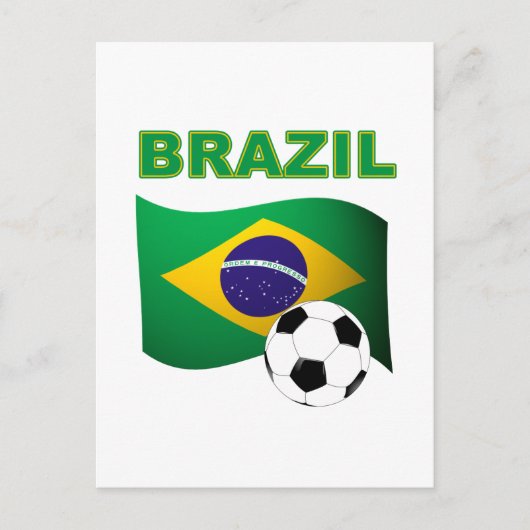 ブラジルワールドカップTシャツ国旗 ポストカード (正面)