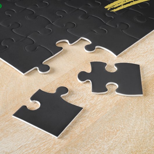 ブラジルヴィンテージトゥーカン国旗とサンバマスク ジグソーパズル (側面)