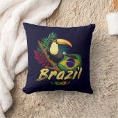 ブラジルヴィンテージトゥーカン国旗サンバマスク土産 クッション (ブランケット)