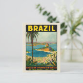 ブラジルヴィンテージ旅行ポスター1940 ポストカード (スタンド正面)