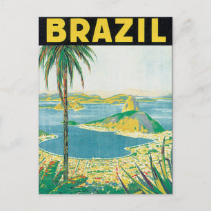 ブラジルヴィンテージ旅行ポスター ポストカード