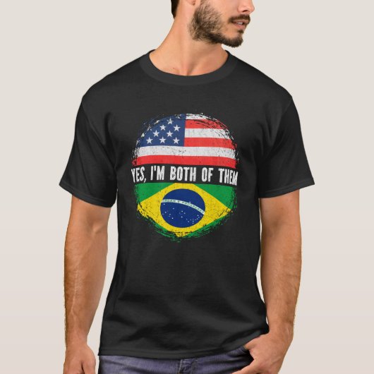 ブラジル中米半国連邦国旗ブラジル Tシャツ (正面)