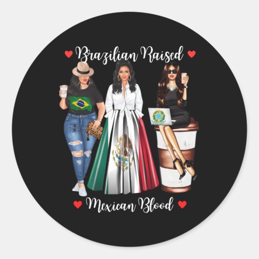 ブラジル人がメキシコでブラジ生まれア人の血を上げた ラウンドシール (正面)