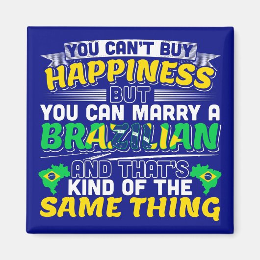 ブラジル人との結婚 – ブラジルの幸せ マグネット (正面)