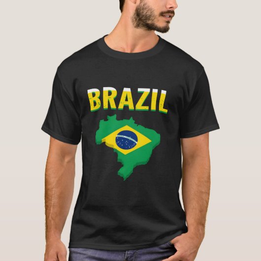 ブラジル人とブラジルのためのブラジル国土の概要 Tシャツ (正面)