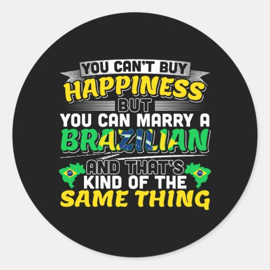 ブラジル人と結婚 - ブラジルの幸福 ラウンドシール (正面)
