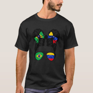 ブラジル人の半分ベネズエラ人ガールブラジルの子供 Tシャツ