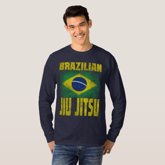 ブラジル人のJiu Jitsuのワイシャツ Tシャツ (正面フル)