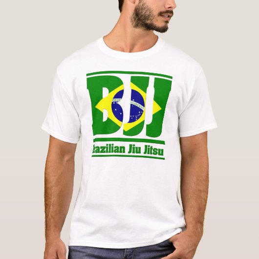 ブラジル人のJiu Jitsuの旗 Tシャツ (正面)