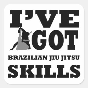 ブラジル人のJiu Jitsuの武道のデザイン スクエアシール