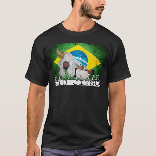 ブラジル人のJiu Jitsu ArmbarのTシャツのブラジルの暗闇 Tシャツ (正面)