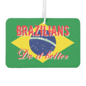 ブラジル人はブラジル車のおもしろいより良い旗を作る カーエアーフレッシュナー (裏面)