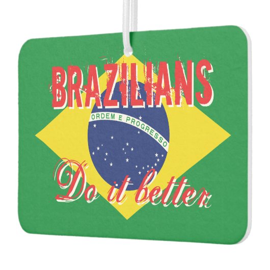 ブラジル人はブラジル車のおもしろいより良い旗を作る カーエアーフレッシュナー (左)