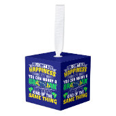 ブラジル人を娶る - ブラジルの幸福 キューブオーナメント (正面アングル)