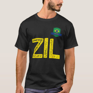 ブラジル人国旗の文字Zと文字IとLブラズ Tシャツ