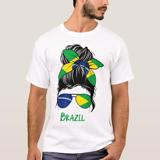 ブラジル人女性ブラジル女性Chica Brasileira Tシャツ (正面)