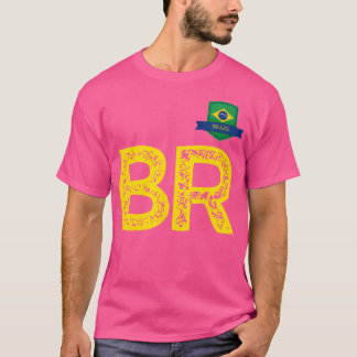 ブラジル人旗書簡Bと書簡RブラジルS Tシャツ