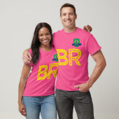ブラジル人旗書簡Bと書簡RブラジルS Tシャツ (ユニセックス)