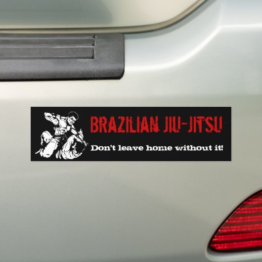 ブラジル人Jiu-Jitsuはそれなしでは、家に去りません! バンパーステッカー (車上)