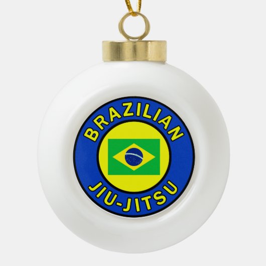 ブラジル人Jiu Jitsu セラミックボールオーナメント (正面)