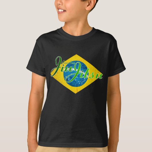 ブラジル人Jiu Jitsu -画像的なデザイン Tシャツ (正面)